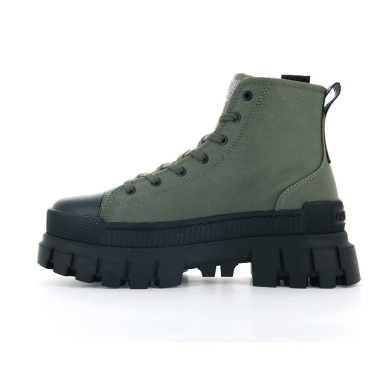 Palladium Revolt Hi TX Platform Schoenen Dames Olijfgroen | NL 20HSOVA